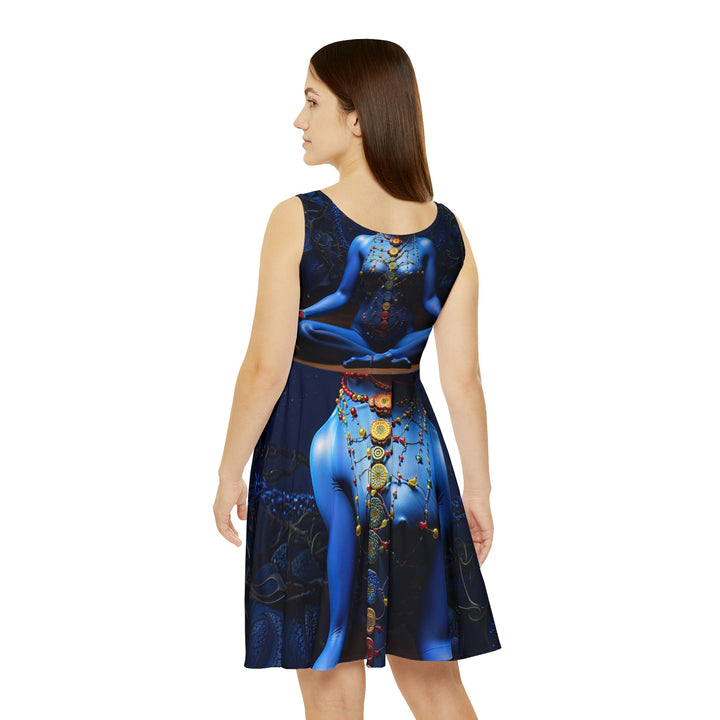 Mystical Blue Harmony - Women's Skater Dress - All Over Prints - g(0D·IO) - XS - -
