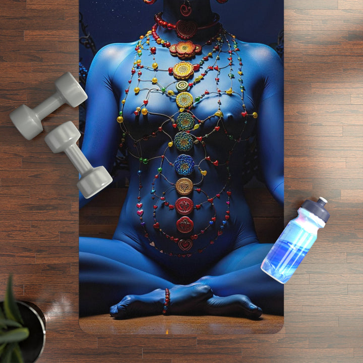 Mystical Blue Harmony - Yoga Mat - Home Decor - g(0D·IO) - 24” x 68” - -