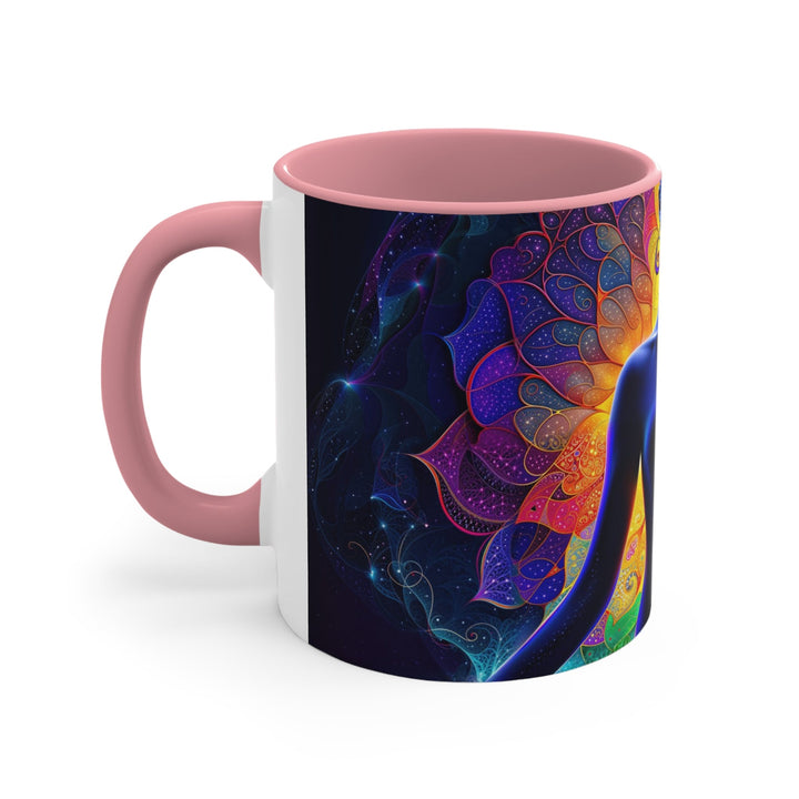 Mystical Chakra Meditation - Accent Coffee Mug - Mug - g(0D·IO) - Pink - 11oz -