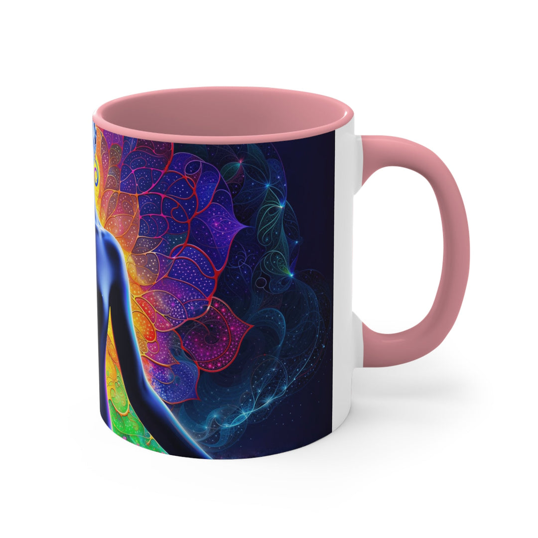 Mystical Chakra Meditation - Accent Coffee Mug - Mug - g(0D·IO) - Pink - 11oz -