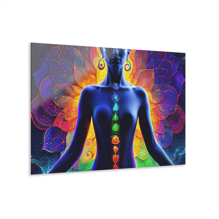 Mystical Chakra Meditation - Acrylic Prints (French Cleat Hanging) - Home Decor - g(0D·IO) - 36" x 24" (Horizontal) - 0.25'' -