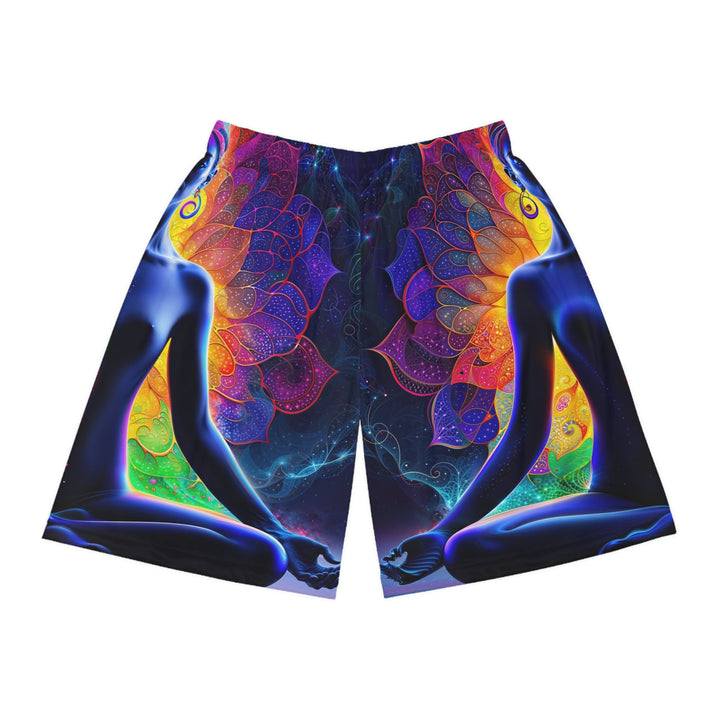 Mystical Chakra Meditation - AOP Basketball Shorts - All Over Prints - g(0D·IO) - Seam thread color automatically matched to design - XS -