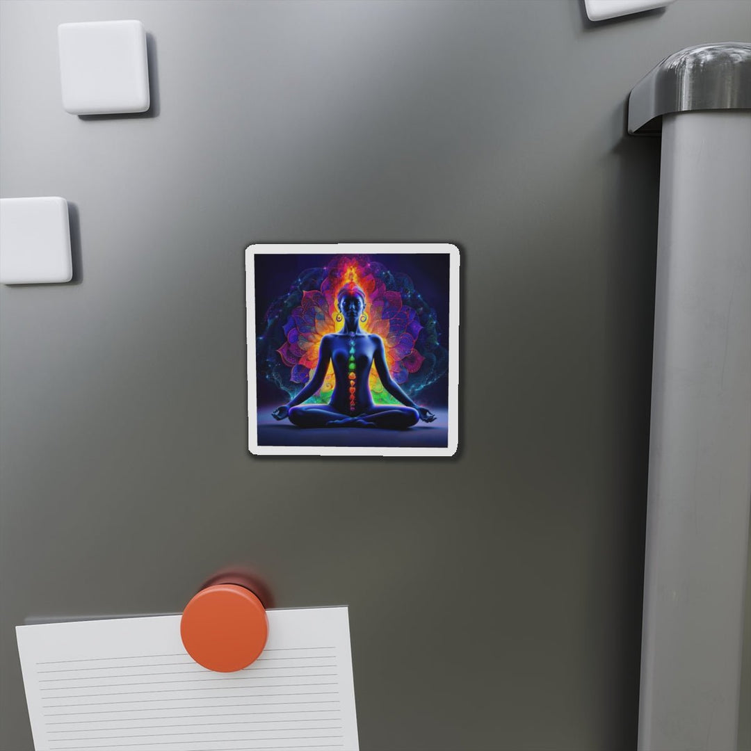 Mystical Chakra Meditation - Die-cut Magnet - Home Decor - g(0D·IO) - 6 × 6" - Die-Cut - 1 pc