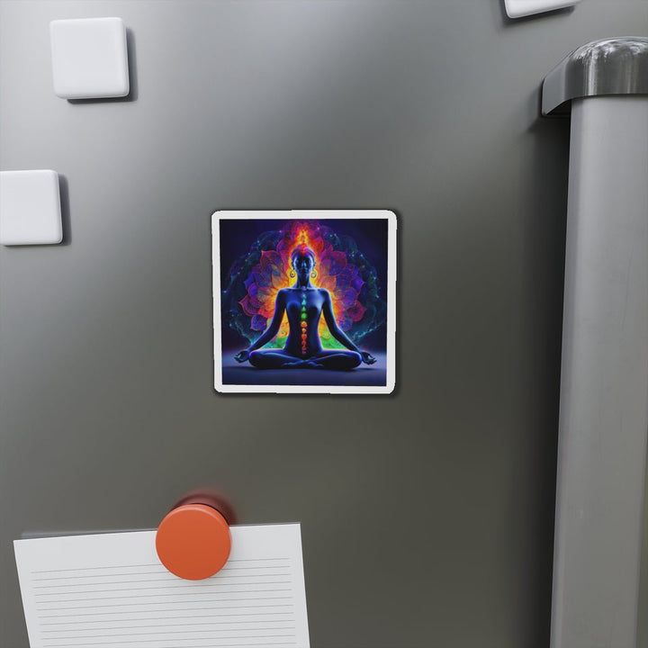 Mystical Chakra Meditation - Die-cut Magnet - Home Decor - g(0D·IO) - 6 × 6" - Die-Cut - 1 pc