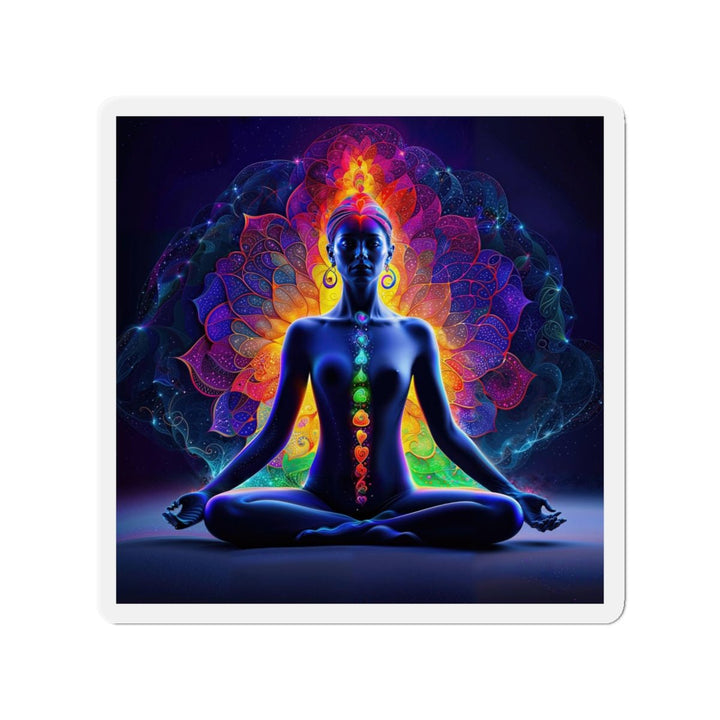 Mystical Chakra Meditation - Die-cut Magnet - Home Decor - g(0D·IO) - 6 × 6" - Die-Cut - 1 pc