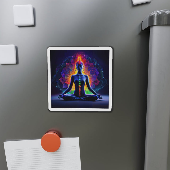 Mystical Chakra Meditation - Die-cut Magnet - Home Decor - g(0D·IO) - 6 × 6" - Die-Cut - 1 pc