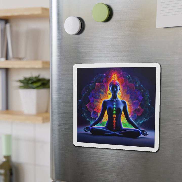 Mystical Chakra Meditation - Die-cut Magnet - Home Decor - g(0D·IO) - 6 × 6" - Die-Cut - 1 pc