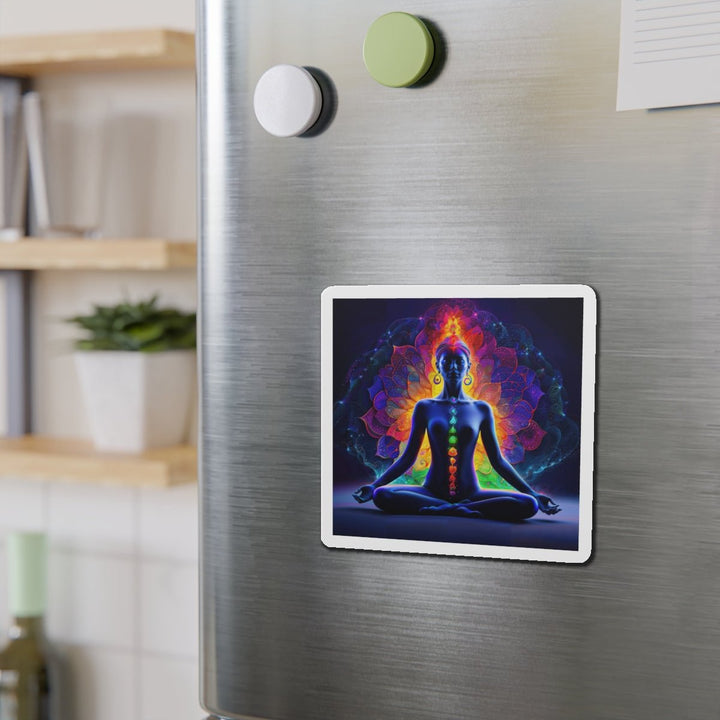 Mystical Chakra Meditation - Die-cut Magnet - Home Decor - g(0D·IO) - 6 × 6" - Die-Cut - 1 pc