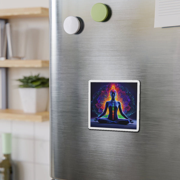 Mystical Chakra Meditation - Die-cut Magnet - Home Decor - g(0D·IO) - 6 × 6" - Die-Cut - 1 pc