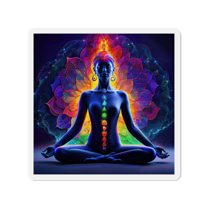 Mystical Chakra Meditation - Die-cut Magnet - Home Decor - g(0D·IO) - 2" x 2" - Die-Cut - 1 pc