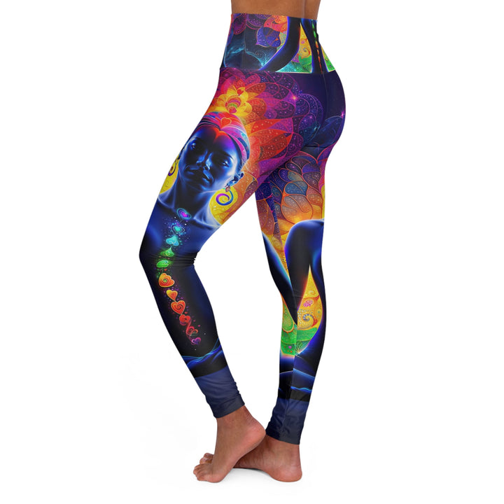 Mystical Chakra Meditation - High Waisted AOP Yoga Leggings - All Over Prints - g(0D·IO) - XS - -