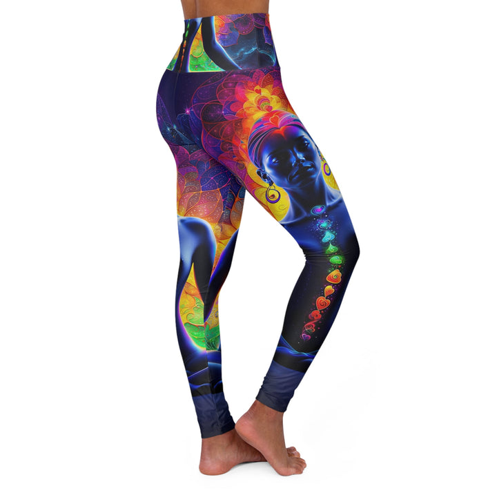 Mystical Chakra Meditation - High Waisted AOP Yoga Leggings - All Over Prints - g(0D·IO) - XS - -