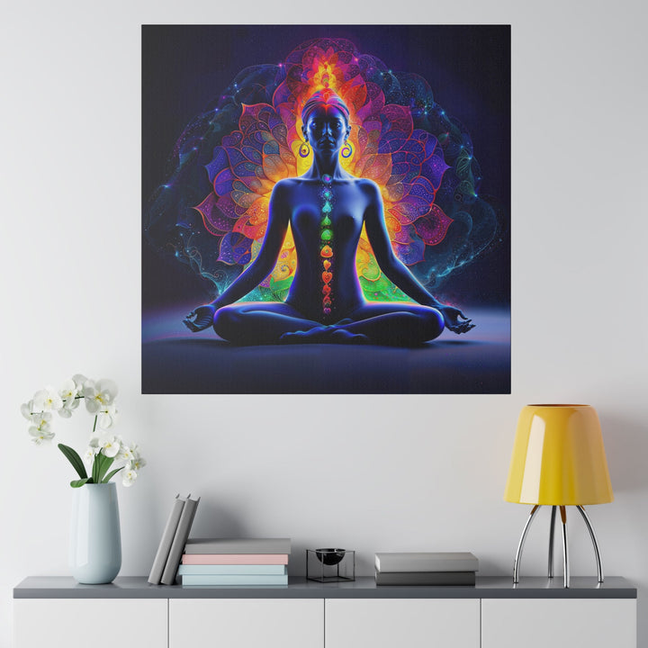 Mystical Chakra Meditation - Matte Canvas - Canvas - g(0D·IO) - 32" x 32" (Square) - 0.75'' -