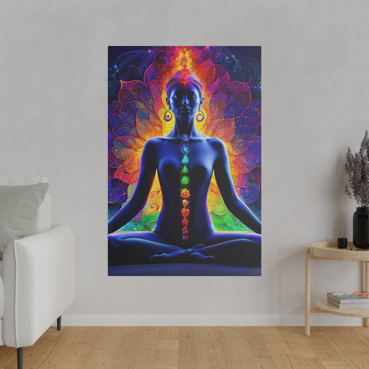 Mystical Chakra Meditation - Matte Canvas - Canvas - g(0D·IO) - 32" x 32" (Square) - 0.75'' -