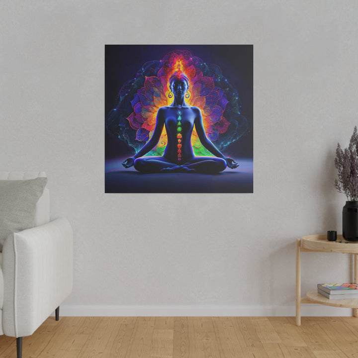 Mystical Chakra Meditation - Matte Canvas - Canvas - g(0D·IO) - 32" x 32" (Square) - 0.75'' -