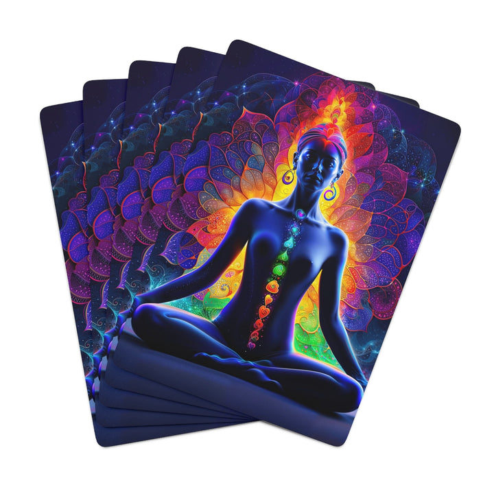 Mystical Chakra Meditation - Poker Cards - Paper products - g(0D·IO) - 2.47" x 3.47" - White - Semi Glossy