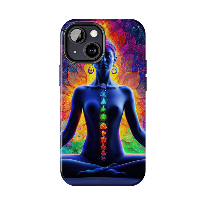 Mystical Chakra Meditation - Tough Phone Case - Phone Case - g(0D·IO) - iPhone 13 Mini - -