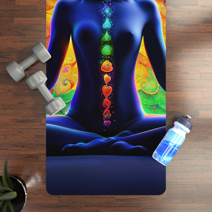 Mystical Chakra Meditation - Yoga Mat - Home Decor - g(0D·IO) - 24” x 68” - -