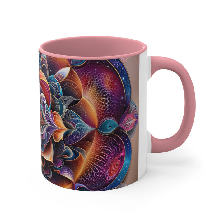 Mystical Floral Mandala - Accent Coffee Mug - Mug - g(0D·IO) - Pink - 11oz -