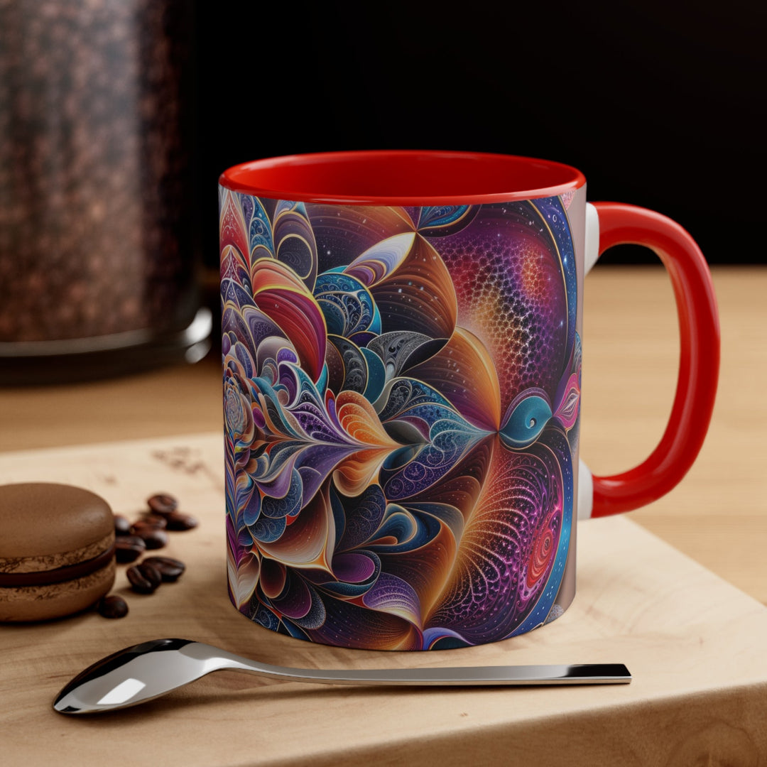 Mystical Floral Mandala - Accent Coffee Mug - Mug - g(0D·IO) - Pink - 11oz -