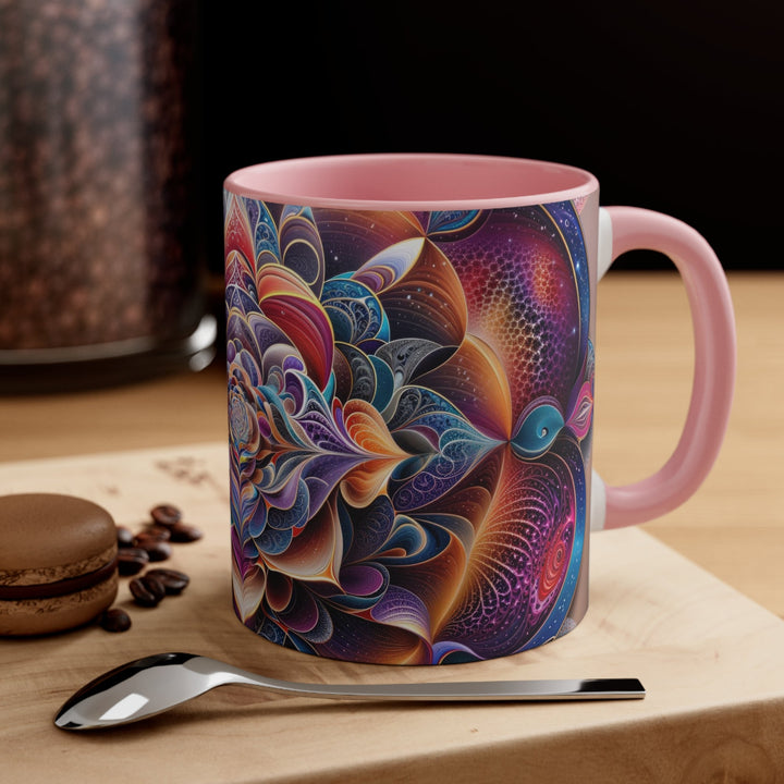 Mystical Floral Mandala - Accent Coffee Mug - Mug - g(0D·IO) - Pink - 11oz -