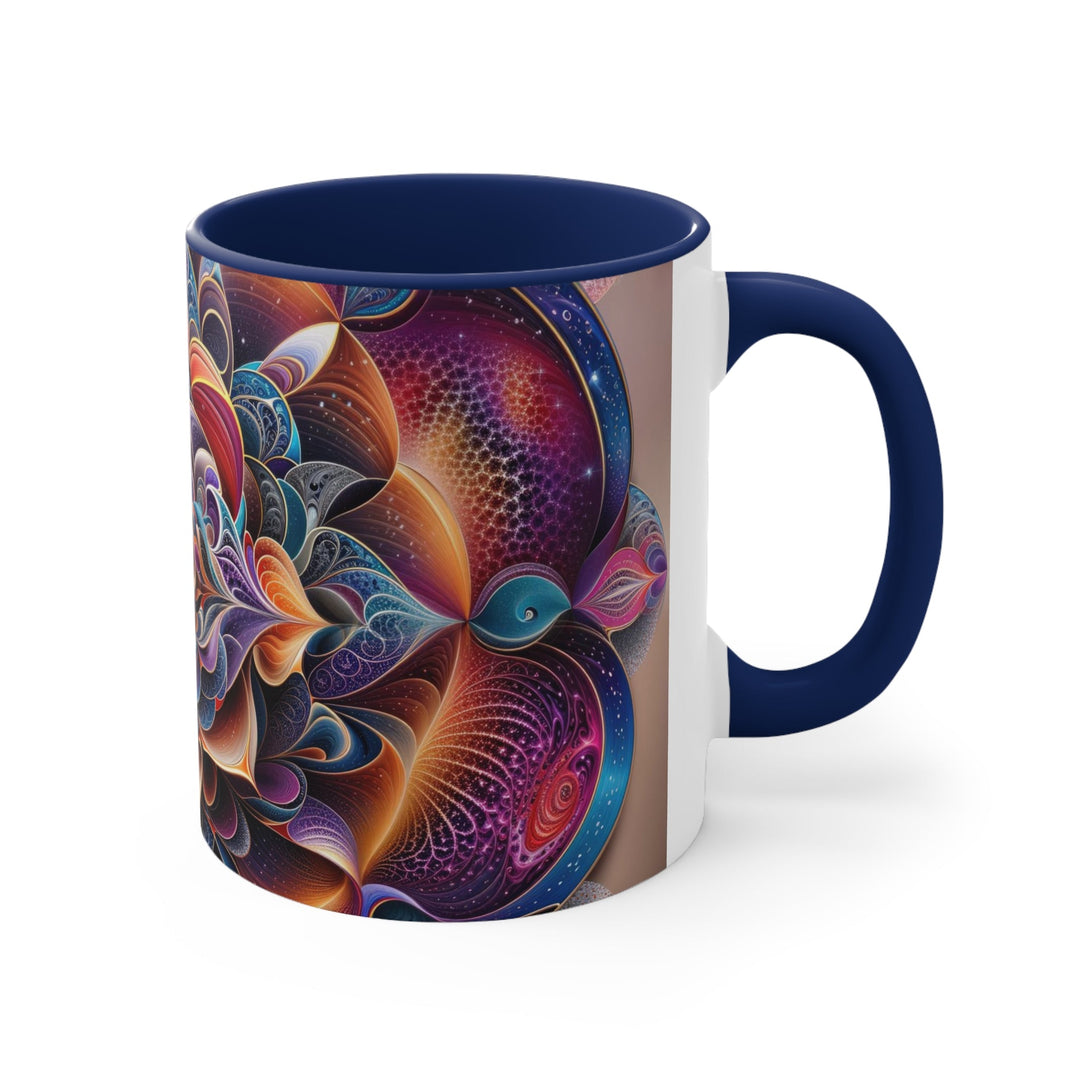 Mystical Floral Mandala - Accent Coffee Mug - Mug - g(0D·IO) - Pink - 11oz -