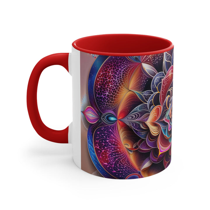 Mystical Floral Mandala - Accent Coffee Mug - Mug - g(0D·IO) - Pink - 11oz -