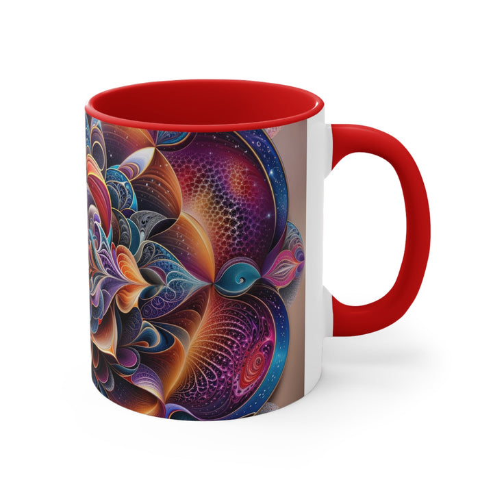 Mystical Floral Mandala - Accent Coffee Mug - Mug - g(0D·IO) - Pink - 11oz -