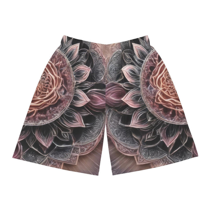 Mystical Floral Mandala - AOP Basketball Shorts - All Over Prints - g(0D·IO) - Seam thread color automatically matched to design - XS -