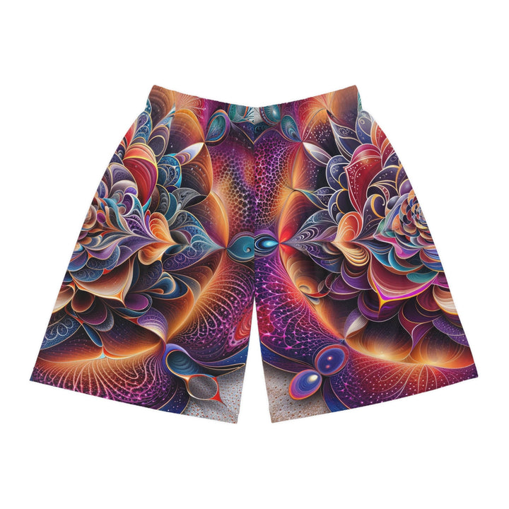 Mystical Floral Mandala - AOP Basketball Shorts - All Over Prints - g(0D·IO) - Seam thread color automatically matched to design - XS -