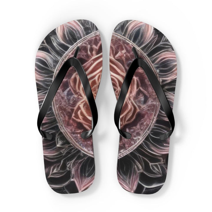 Mystical Floral Mandala - Flip Flops - Shoes - g(0D·IO) - XL - Black sole -