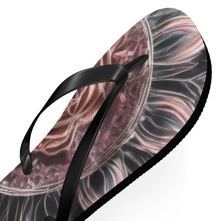 Mystical Floral Mandala - Flip Flops - Shoes - g(0D·IO) - XL - Black sole -