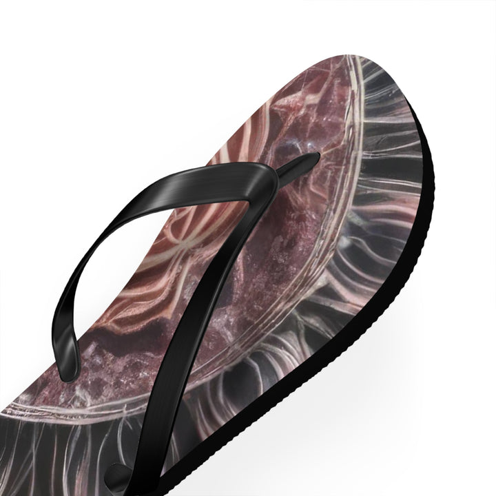 Mystical Floral Mandala - Flip Flops - Shoes - g(0D·IO) - XL - Black sole -