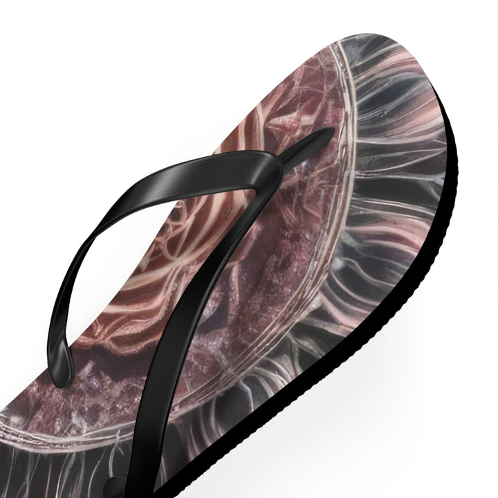 Mystical Floral Mandala - Flip Flops - Shoes - g(0D·IO) - XL - Black sole -