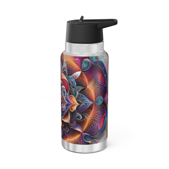 Mystical Floral Mandala - Gator Tumbler 32oz - Mug - g(0D·IO) - Silver - 32oz -