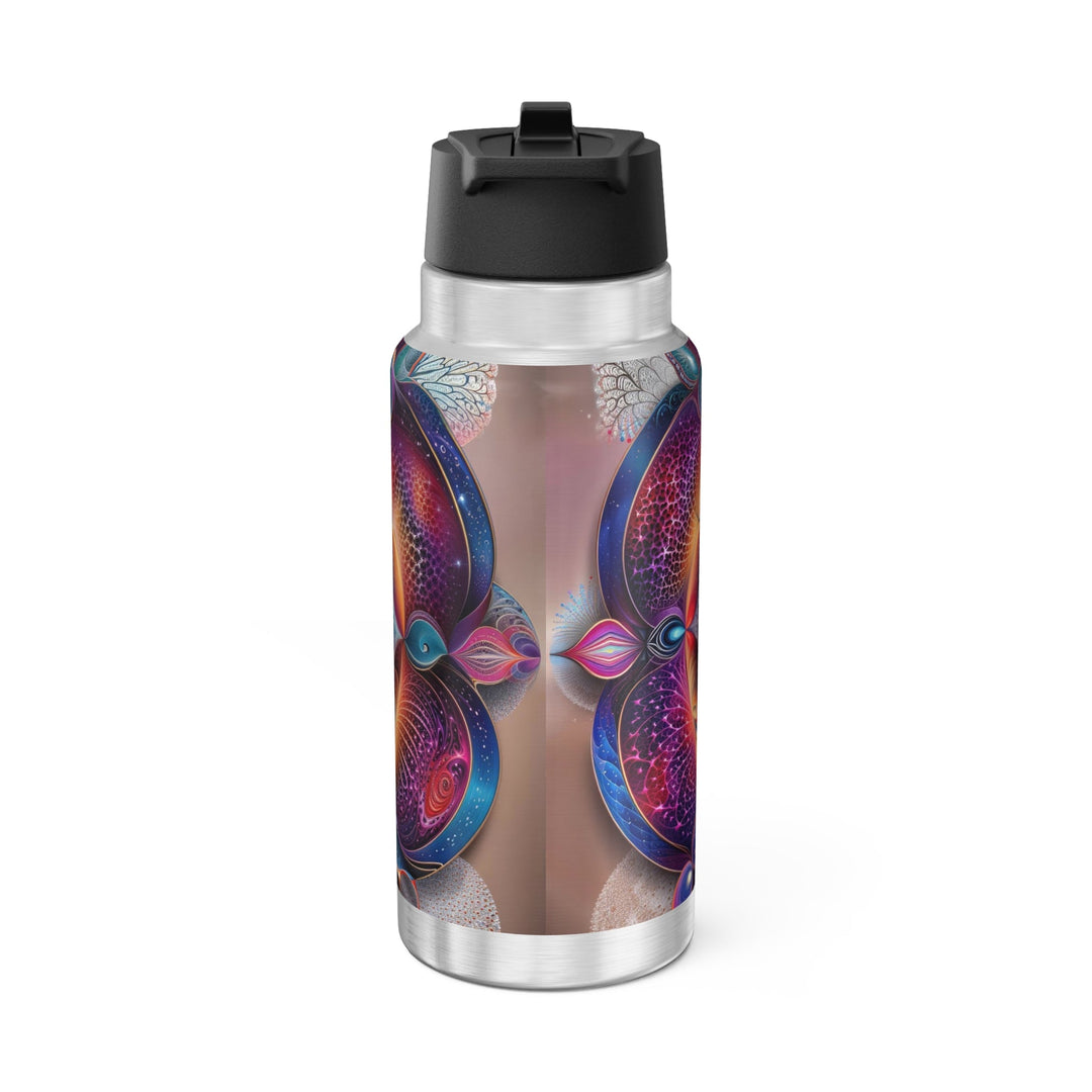 Mystical Floral Mandala - Gator Tumbler 32oz - Mug - g(0D·IO) - Silver - 32oz -