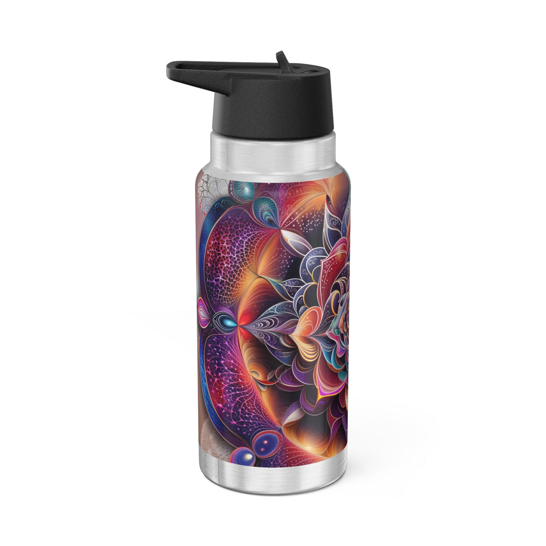 Mystical Floral Mandala - Gator Tumbler 32oz - Mug - g(0D·IO) - Silver - 32oz -