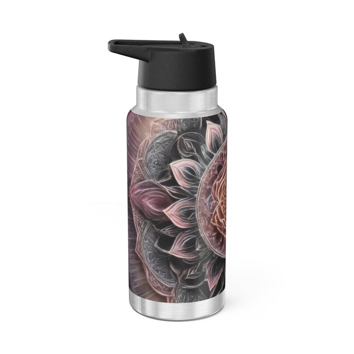 Mystical Floral Mandala - Gator Tumbler 32oz - Mug - g(0D·IO) - Silver - 32oz -