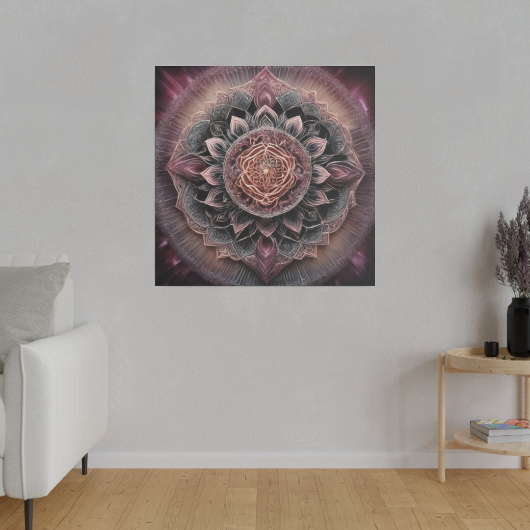 Mystical Floral Mandala - Matte Canvas - Canvas - g(0D·IO) - 32" x 32" (Square) - 0.75'' -