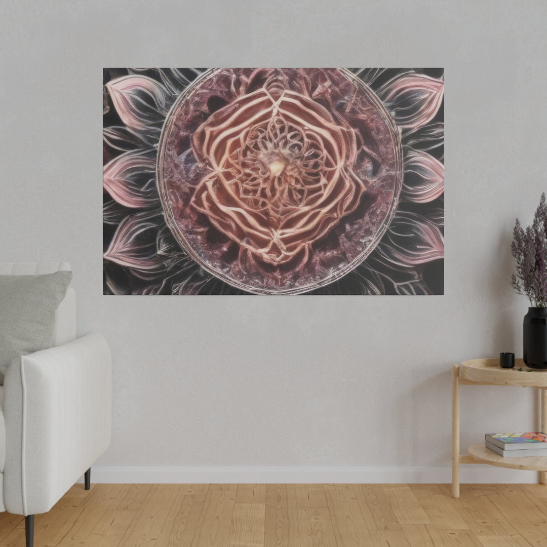 Mystical Floral Mandala - Matte Canvas - Canvas - g(0D·IO) - 32" x 32" (Square) - 0.75'' -