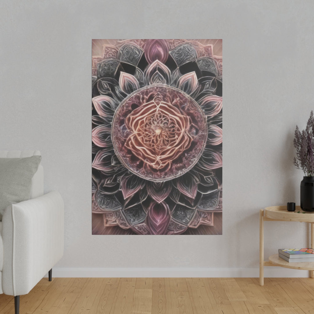 Mystical Floral Mandala - Matte Canvas - Canvas - g(0D·IO) - 32" x 32" (Square) - 0.75'' -