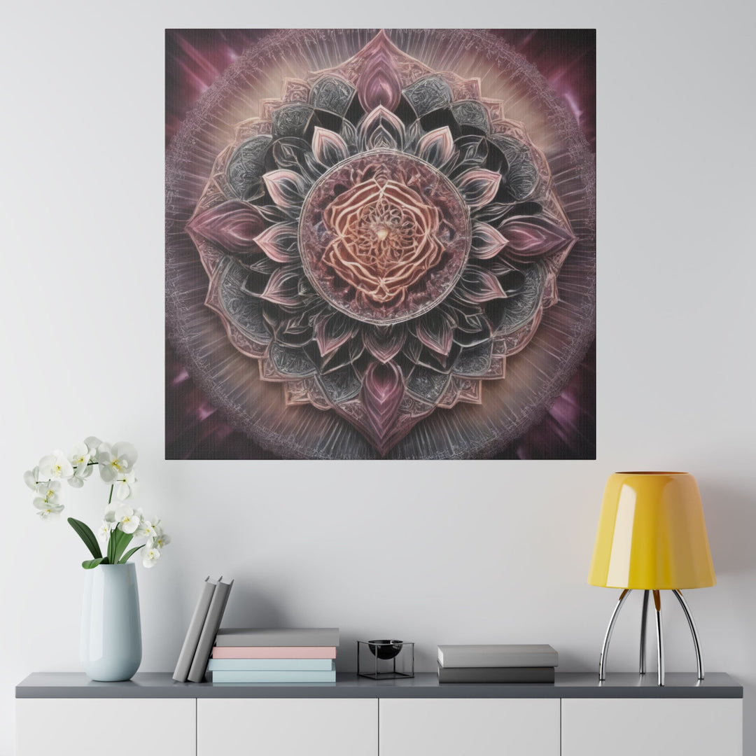 Mystical Floral Mandala - Matte Canvas - Canvas - g(0D·IO) - 32" x 32" (Square) - 0.75'' -