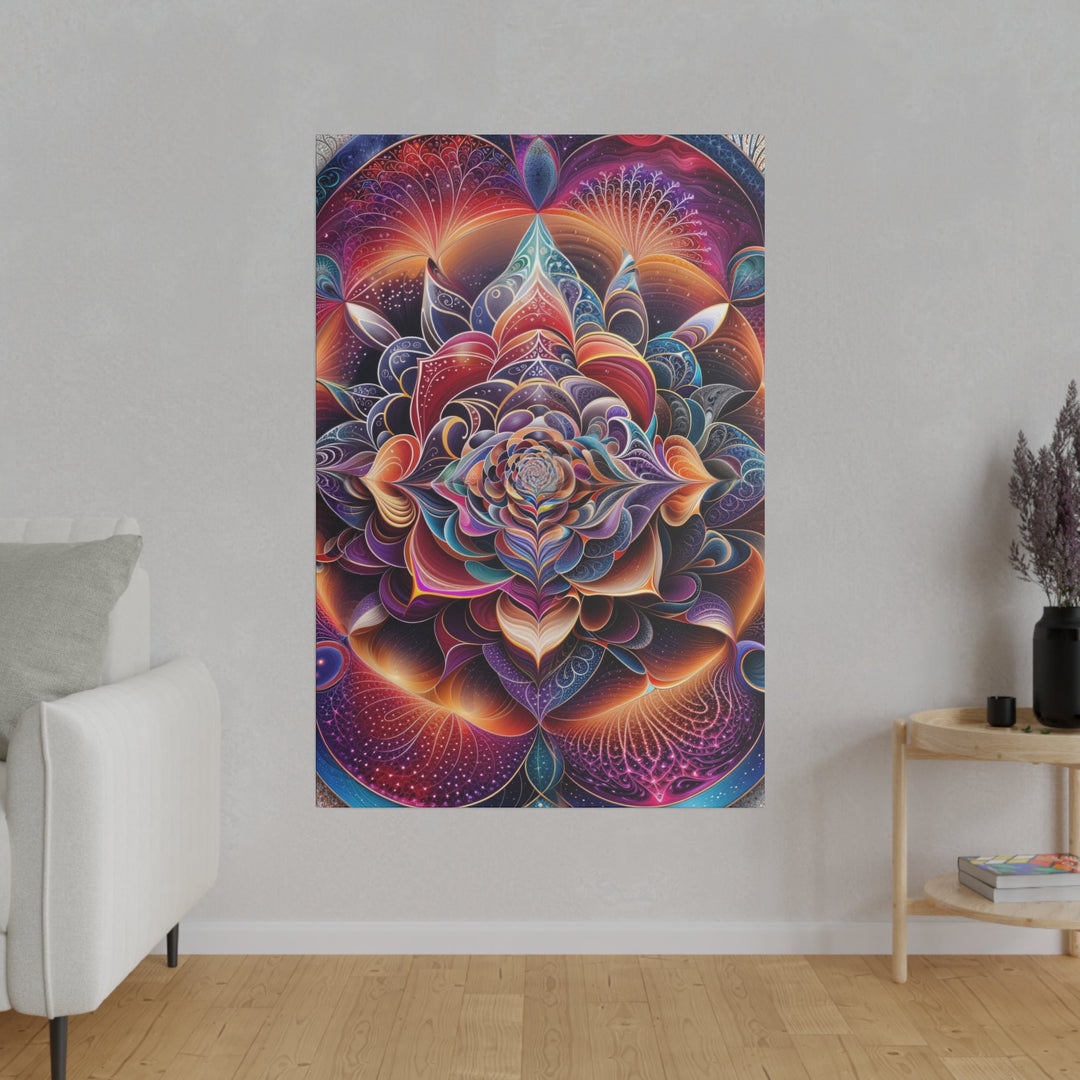 Mystical Floral Mandala - Matte Canvas - Canvas - g(0D·IO) - 32" x 32" (Square) - 0.75'' -