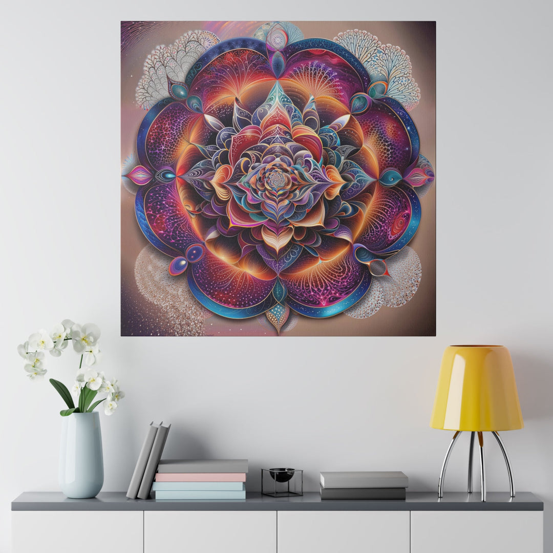 Mystical Floral Mandala - Matte Canvas - Canvas - g(0D·IO) - 32" x 32" (Square) - 0.75'' -