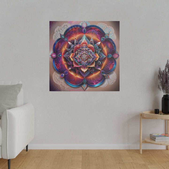 Mystical Floral Mandala - Matte Canvas - Canvas - g(0D·IO) - 32" x 32" (Square) - 0.75'' -