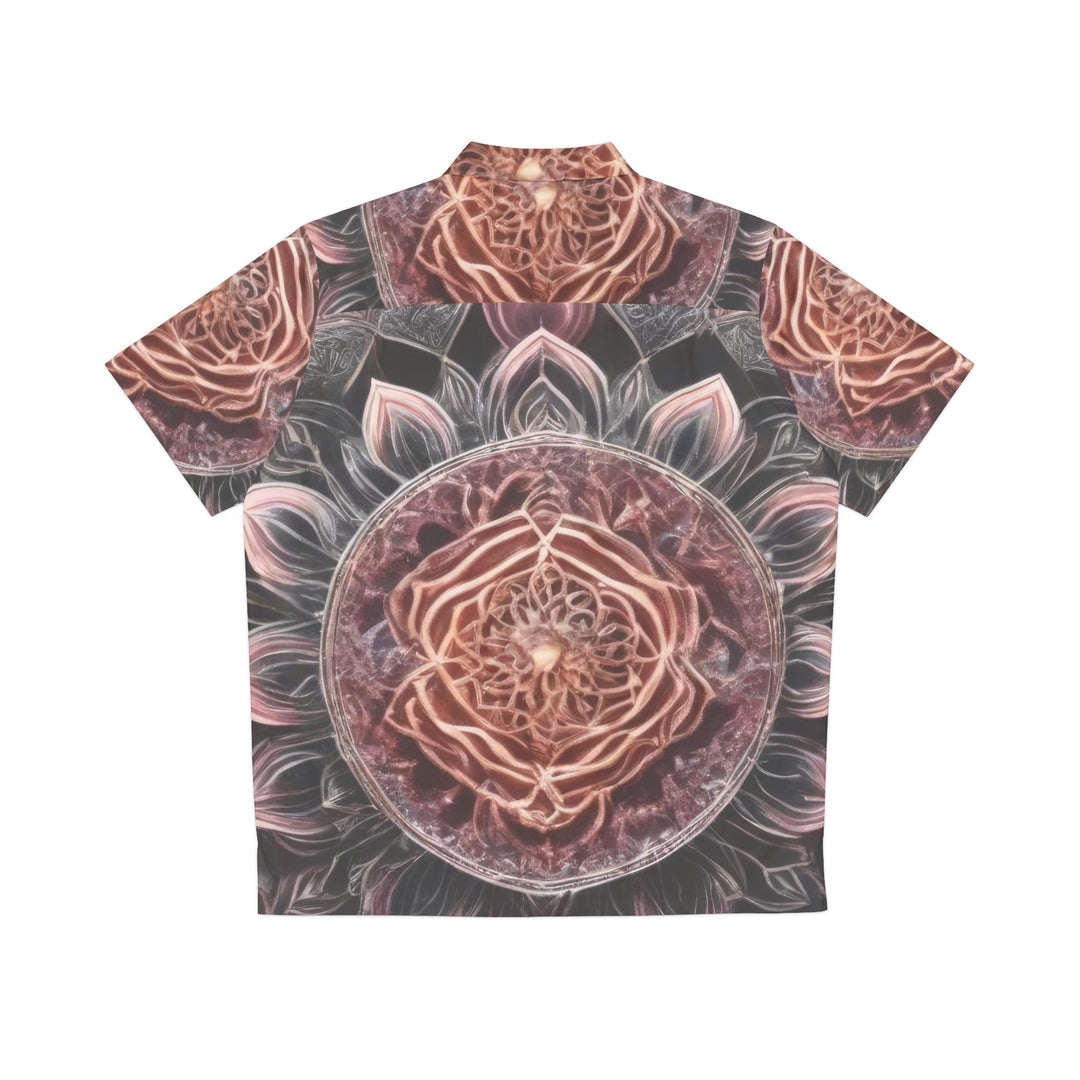 Mystical Floral Mandala - Men's Hawaiian Shirt - All Over Prints - g(0D·IO) - S - Black -