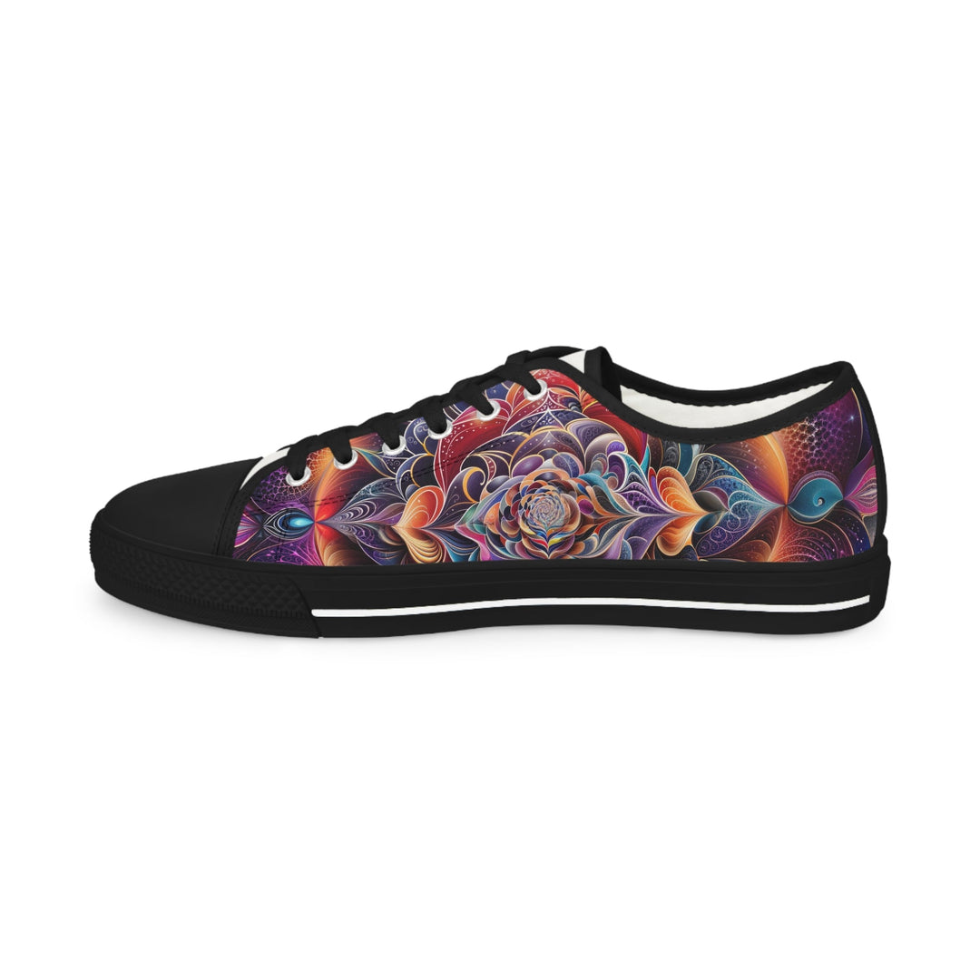 Mystical Floral Mandala - Men's Lowtop Sneakers - Shoes - g(0D·IO) - US 5 - Black sole -