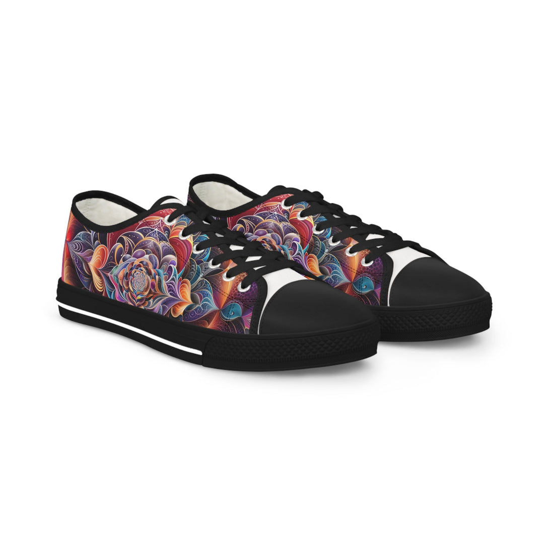 Mystical Floral Mandala - Men's Lowtop Sneakers - Shoes - g(0D·IO) - US 5 - Black sole -