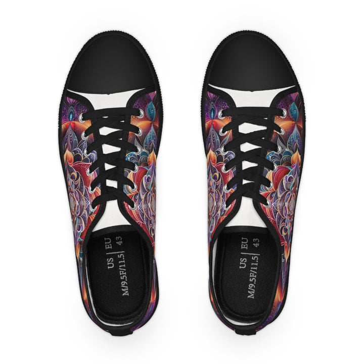 Mystical Floral Mandala - Men's Lowtop Sneakers - Shoes - g(0D·IO) - US 5 - Black sole -