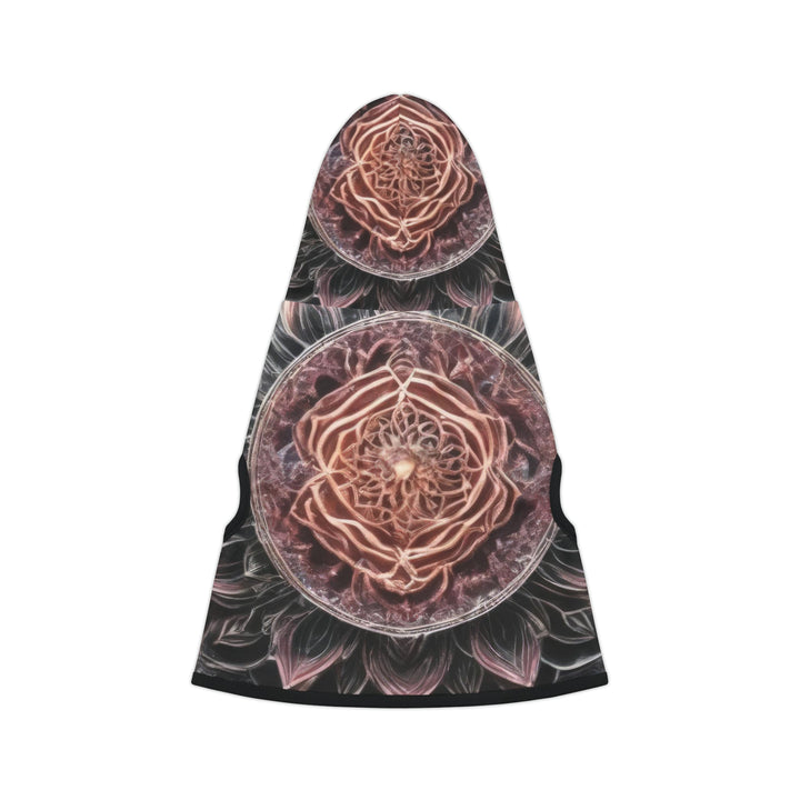 Mystical Floral Mandala - Pet Hoodie - Pets - g(0D·IO) - XXS - Black Rib -